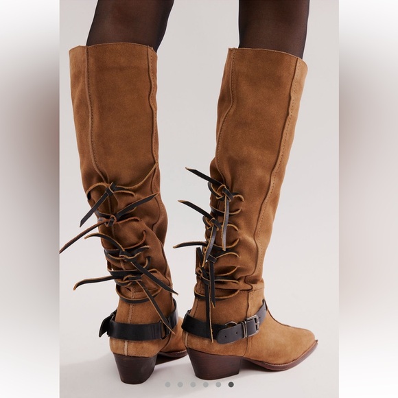 Free People Back-lace Sway low Slouchy boots - Picture 5 of 6